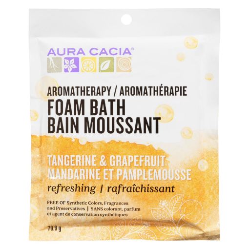 Picture of AURA CACIA FOAM BATH SACHETS - TANGERINE GRAPEFRUIT 71GR                   