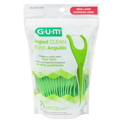 Picture of GUM ANGLED FLOSSER PICKS 75S