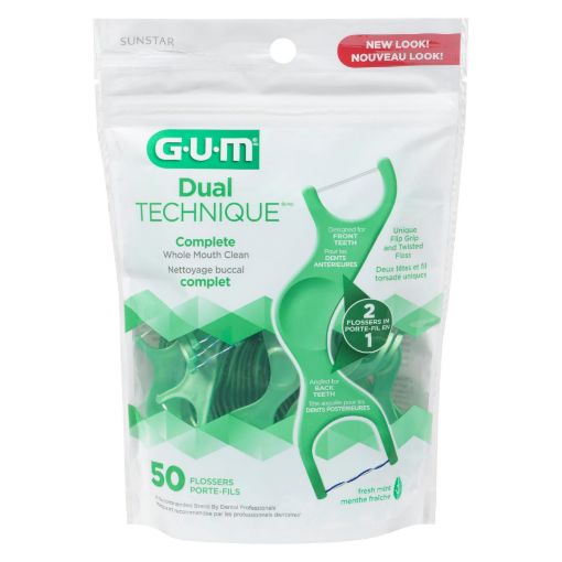 Picture of GUM DUAL TECHNIQUE FLOSSER 50S