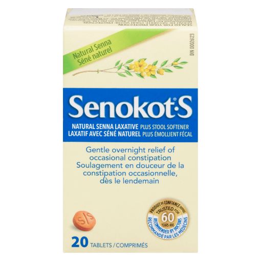 Picture of SENOKOT S NATURAL LAXATIVE STOOL SOFTENER TAB 20S