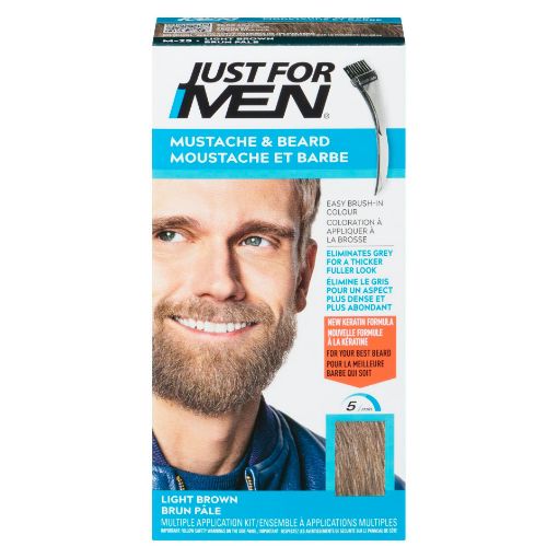 Picture of JUST FOR MEN MUSTACHE and BEARD - LIGHT BROWN M-25