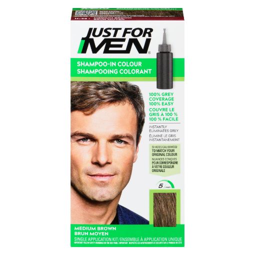 Picture of JUST FOR MEN SHAMPOO-IN COLOUR - MEDIUM BROWN H-35                         
