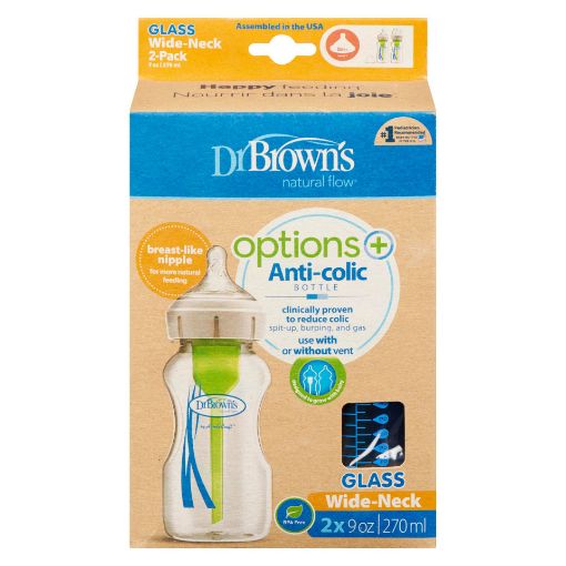 Picture of DR. BROWN'S WIDENECK BOTTLES - GLASS 270ML                       