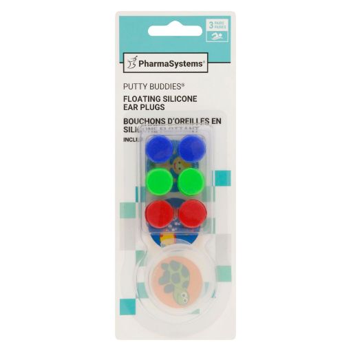 Picture of PHARMA SYSTEMS PUTTY BUD SILICONE FLOATING EAR PLUGS WITH CASE 6S PS881
