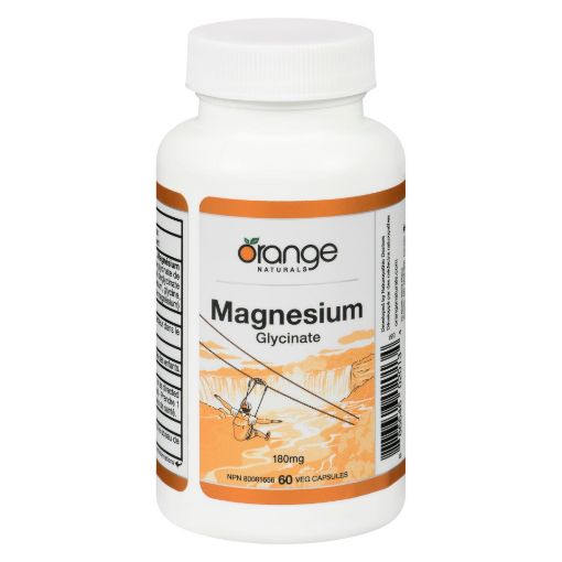 Picture of ORANGE NATURALS MAGNESIUM GLYCINATE 180MG 60S                              