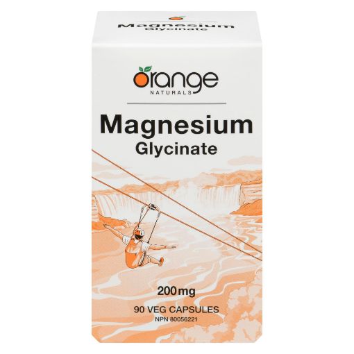 Picture of ORANGE NATURALS MAGNESIUM GLYCINATE 200MG 90S                              