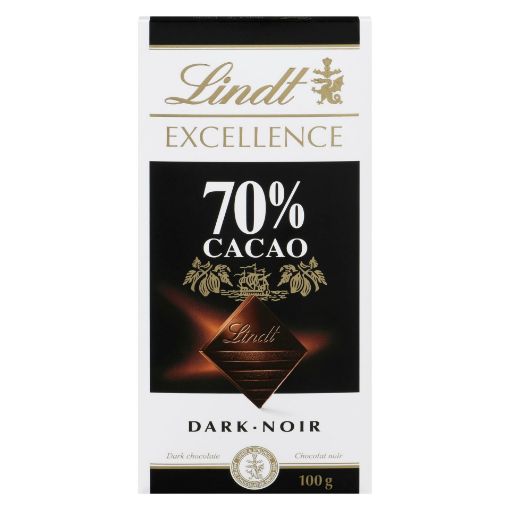 Picture of LINDT EXCELLENCE 70% CACAO BAR - DARK 100GR