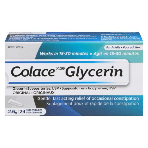 Picture of COLACE GLYCERIN SUPPOSITORIES - ADULT 24S                                  