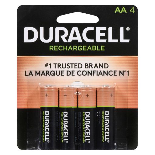 Picture of DURACELL RECHARGEABLE BATTERIES AA 4S