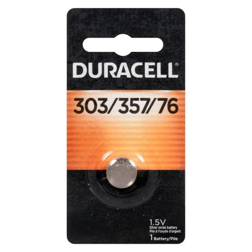 Picture of DURACELL SILVER OXIDE BUTTON BATTERY 303/357/76 1S