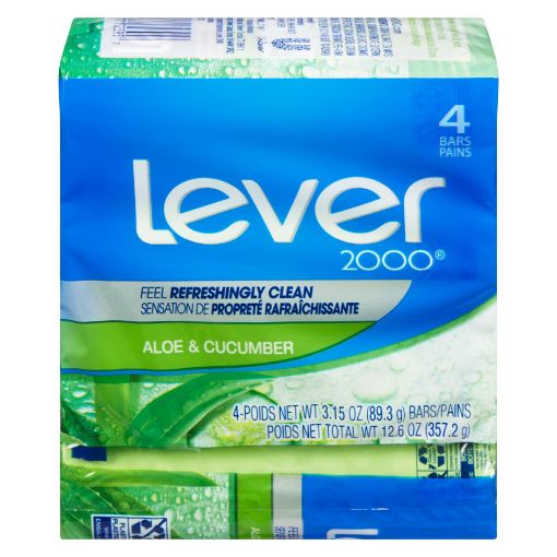 Picture of LEVER 2000 BAR SOAP - ALOE and CUCUMBER 4X89GR