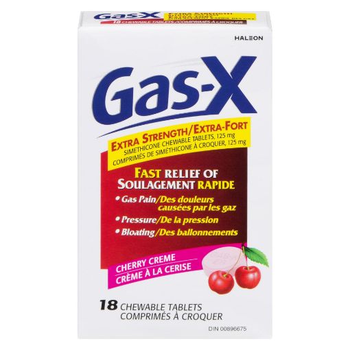 Picture of GAS X EXTRA STRENGTH - CHERRY TABLETS 18S                                  