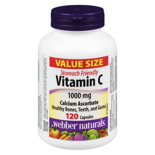 Picture of WEBBER NATURALS STOMACH FRIENDLY VITAMIN C 1000MG CAPSULES 120S            