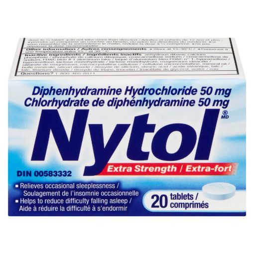 Picture of NYTOL SLEEP AID - TABLETS 50MG 20S                                         