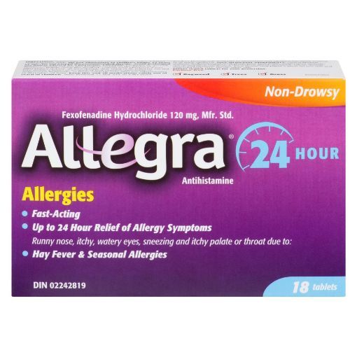 Picture of ALLEGRA 24 HOUR TABLETS 120MG 18S