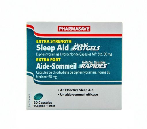 Picture of PHARMASAVE SLEEP AID - EXTRA STRENGTH LIQUID FASTGEL CAPSULE 50MG 20S