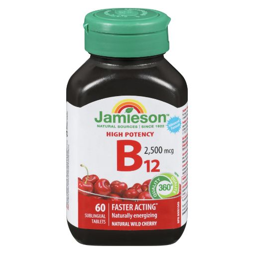 Picture of JAMIESON VITAMIN B12 SUBLINGUAL 2500MCG 60S