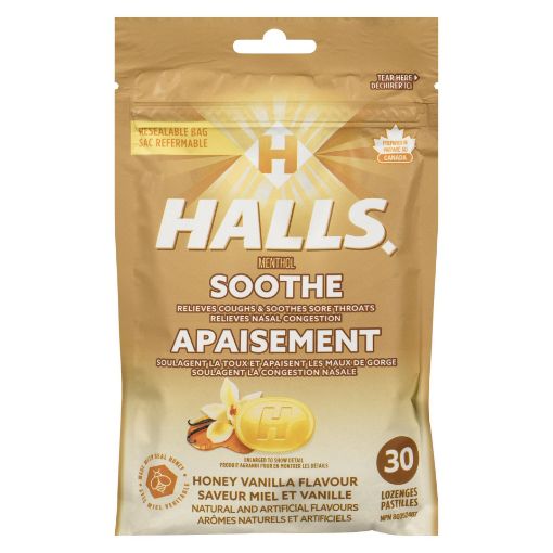 Picture of HALLS DROPS - HONEY VANILLA BAG 30S                                        