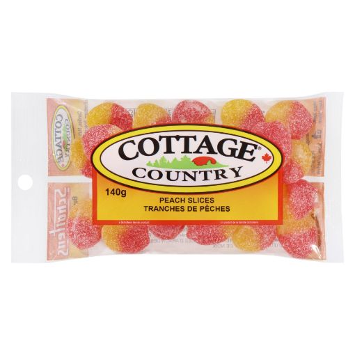 Picture of COTTAGE COUNTRY GUMMIES - PEACH SLICES 140GR