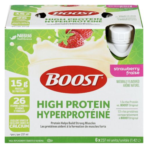 Picture of BOOST HI PROTEIN - STRAWBERRY4 6X237ML                                     