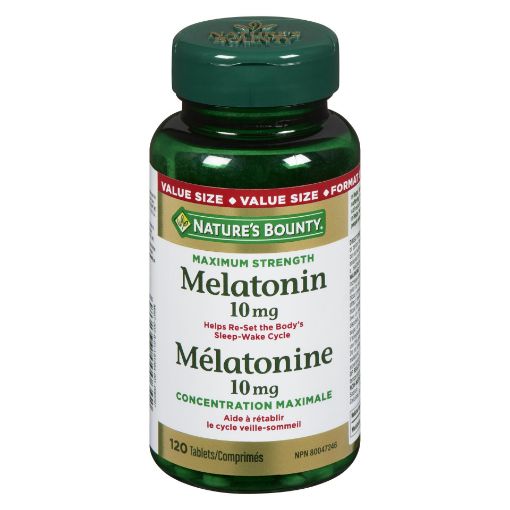 Picture of NATURES BOUNTY MELATONIN 10MG TABLETS 120S