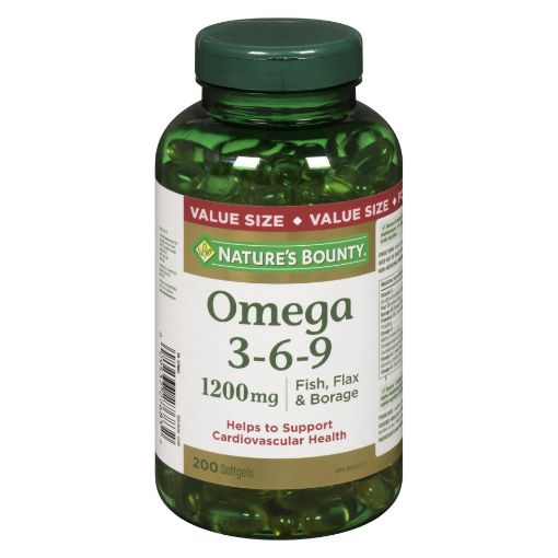 Picture of NATURES BOUNTY OMEGA 3-6-9 1200MG SOFTGEL 200S                             
