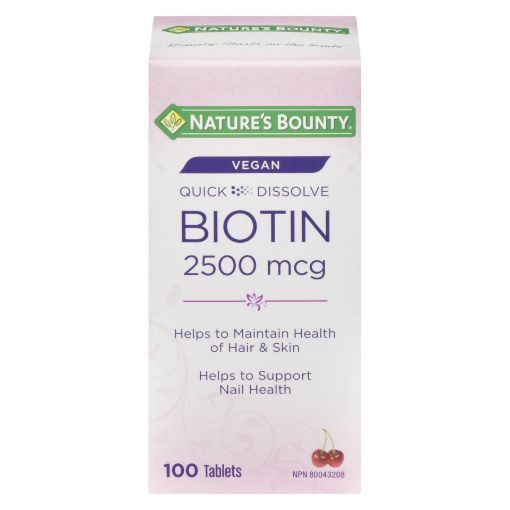 Picture of NATURES BOUNTY BIOTIN 2500MCG QD 100S                                      