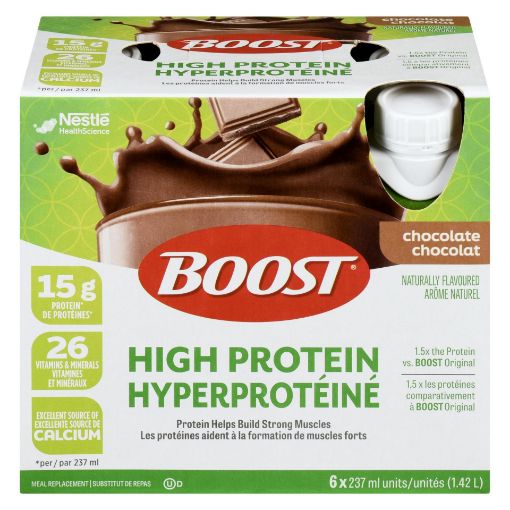 Picture of BOOST HI PROTEIN - CHOCOLATE4 6X237ML                                      