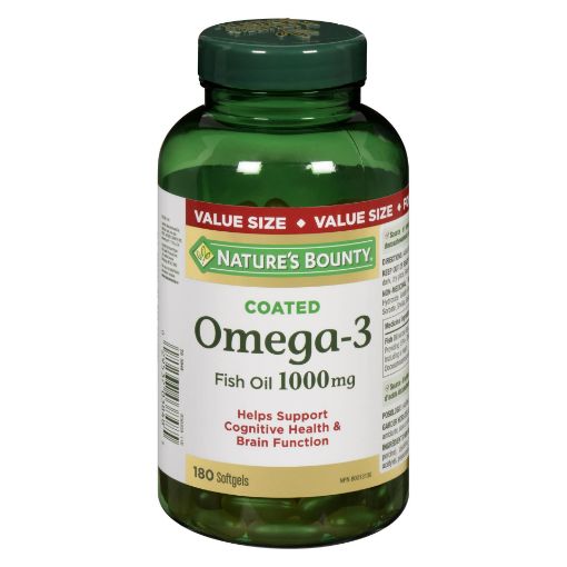 Picture of NATURES BOUNTY OMEGA 3 FISH OIL 1000MG SOFTGEL 180S                        