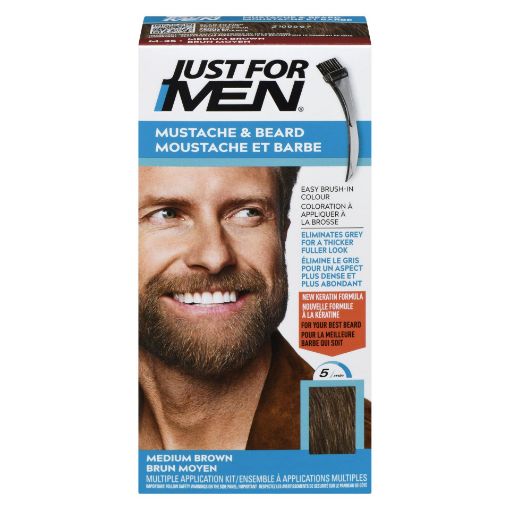 Picture of JUST FOR MEN MUSTACHE and BEARD - MEDIUM BROWN M-35