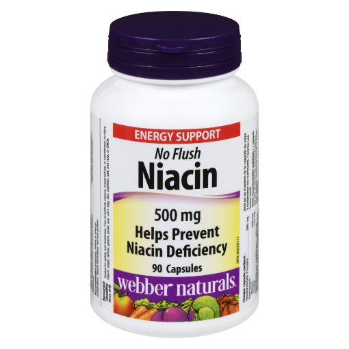 Picture of WEBBER NATURALS NO FLUSH NIACIN CAPSULE 500MG 90S                          