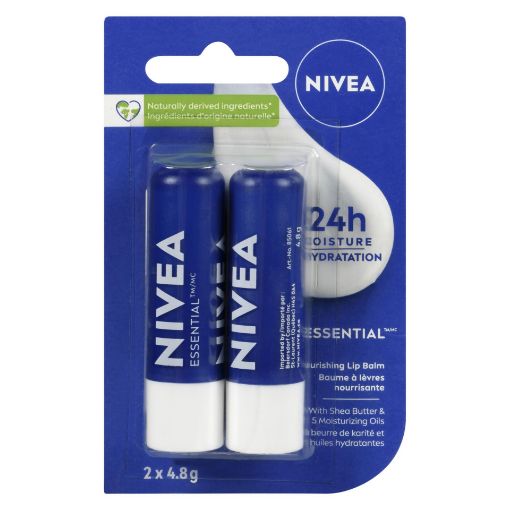 Picture of NIVEA ESSENTIAL LIP CARE BALM 2X4.8GR                                      