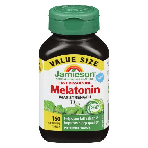 Picture of JAMIESON MELATONIN 10MG MAX STRENGTH F/D TABLETS VALUE SIZE 160S