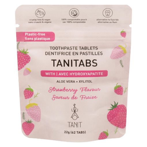 Picture of TANIT TANITABS TOOTHPASTE TABLETS - STRAWBERRY 62S