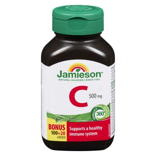 Picture of JAMIESON VITAMIN C 500MG CAPLET 100+20S                                    