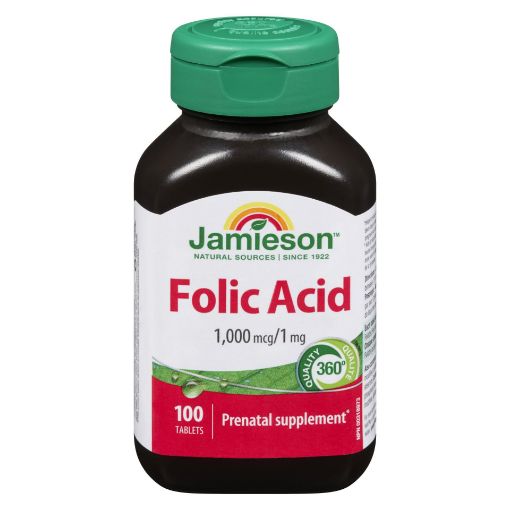 Picture of JAMIESON FOLIC ACID 1MG TABLET 100S