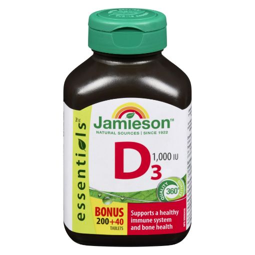 Picture of JAMIESON VITAMIN D 1000IU TABLET 200+40S