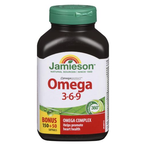 Picture of JAMIESON OMEGA 3-6-9 BONUS 1200MG 150+50S