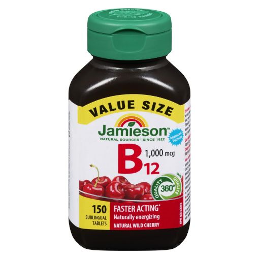 Picture of JAMIESON VITAMIN B 12 1000MCG VALUE SIZE SUBLINGUAL 150S