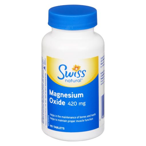 Picture of SWISS NATURAL MAGNESIUM OXIDE TABLET 420MG 90S                             