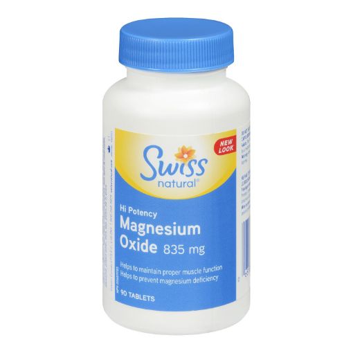 Picture of SWISS NATURAL MAGNESIUM OXIDE - HIGH POTENCY TABLET 835MG 90S              