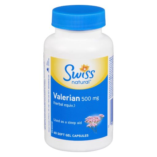 Picture of SWISS NATURAL VALERIAN SOFTGEL 500MCG 60S                                  
