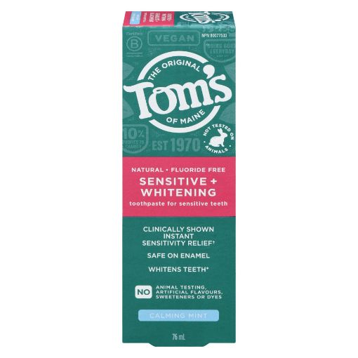 Picture of TOMS OF MAINE PUREACTIV SENSITIVE + WHITENING TOOTHPASTE - FF - MINT 76ML
