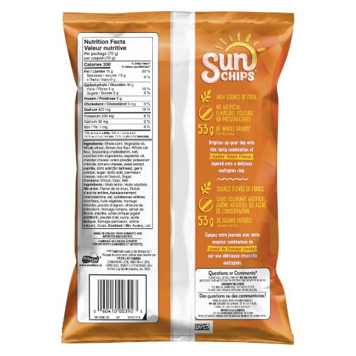 Picture of SUNCHIPS MULTIGRAIN CHIPS - HARVEST CHEDDAR 70GR