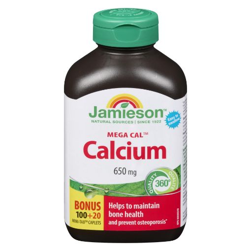 Picture of JAMIESON MEGA CAL CALCIUM 650MG CAPLET 100+20S                             