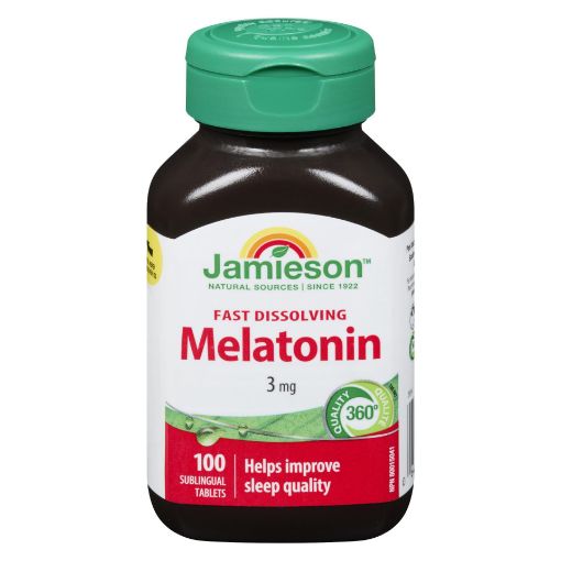 Picture of JAMIESON MELATONIN 3MG - SUBLINGUAL TABLET 100S                            