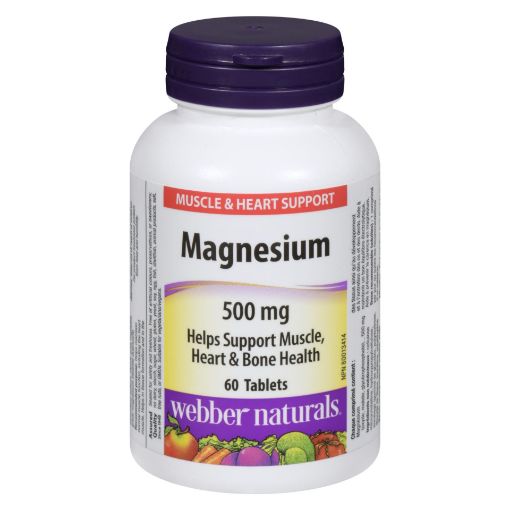Picture of WEBBER NATURALS MAGNESIUM TABLETS 500MG 60S
