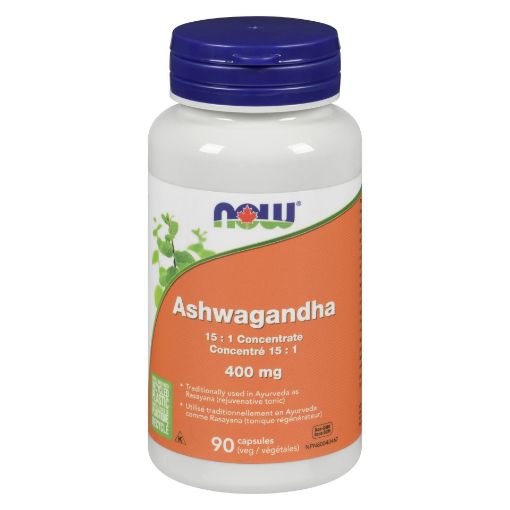 Picture of NOW ASHWAGANDHA 400MG - VEGETABLE CAPSULES 90S