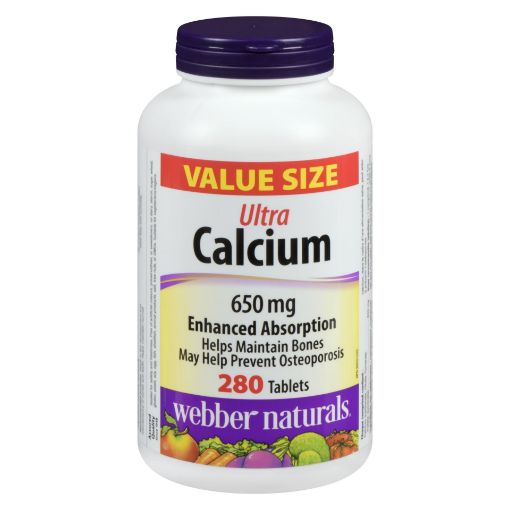 Picture of WEBBER NATURALS CALCIUM 650MG VALUE SIZE TABLETS 280S