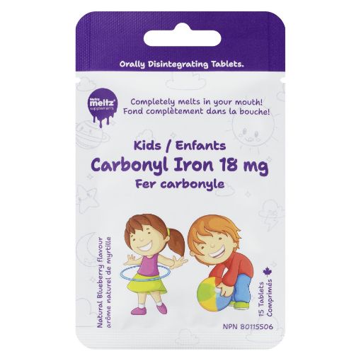 Picture of NUTRAMELTZ KIDS CARBONYL IRON TABLET - 18MG 180S